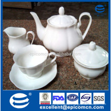 pure white ware new bone tea set with 17pcs